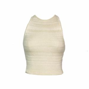 Hollister Ribbed Beige Crop Top